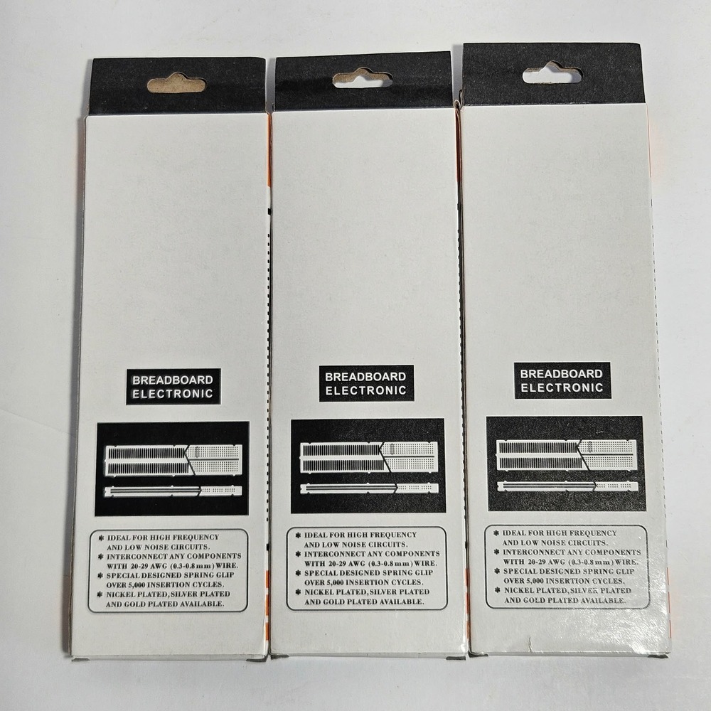 Lot of 3 MB-102 Solderless Breadboard 830 Tie Point for Electronics Prototyping - Picture 3 of 4